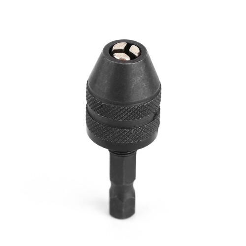 Drill Bit Chuck Converter 1/4in Keyless Hex Shank Rapid Change 0.3‑3mm 1
