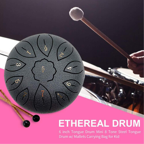 Complete Percussion Set Includes Carbon Steel Drum Two-Black 2