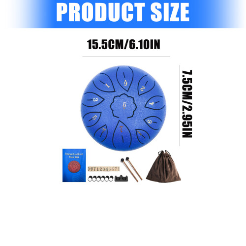 Compacts Percussion Drum for Travel Includes Bag Drumsticks-5 1