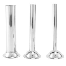 3Pcs Stainless Steel Sausage Stuffer Filling Tubes Funnels Nozzles Spare Parts Filler Tube, Base Diameter:58mm