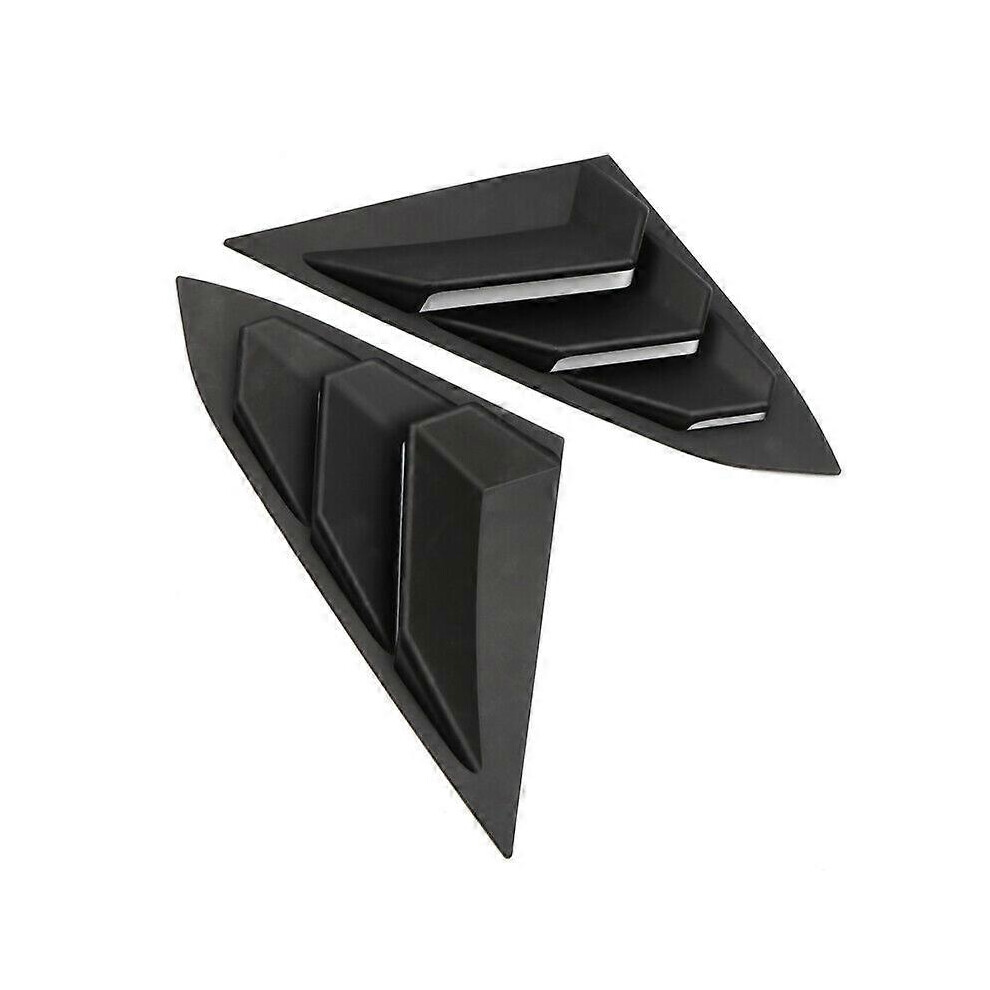 For Honda Civic 2016-2019 Matt Rear Window Louvers Shutters Cover Trim Black 6935161838930