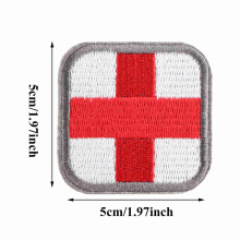 Medizinisches Stickpatch - 5x5cm mit Klettverschluss