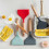 Non-Stick Kitchen Wide Scraper Pizza Cooking Tools Silicone Spatula Cooking Utensils Shovel Spatula Kitchenware E 3