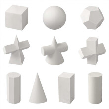10 kpl 3D-geometrian luonnosmalli Kipsigeometrian muotti Luonnosmuotti varjopiirustukseen 2 tuumaa minuutti