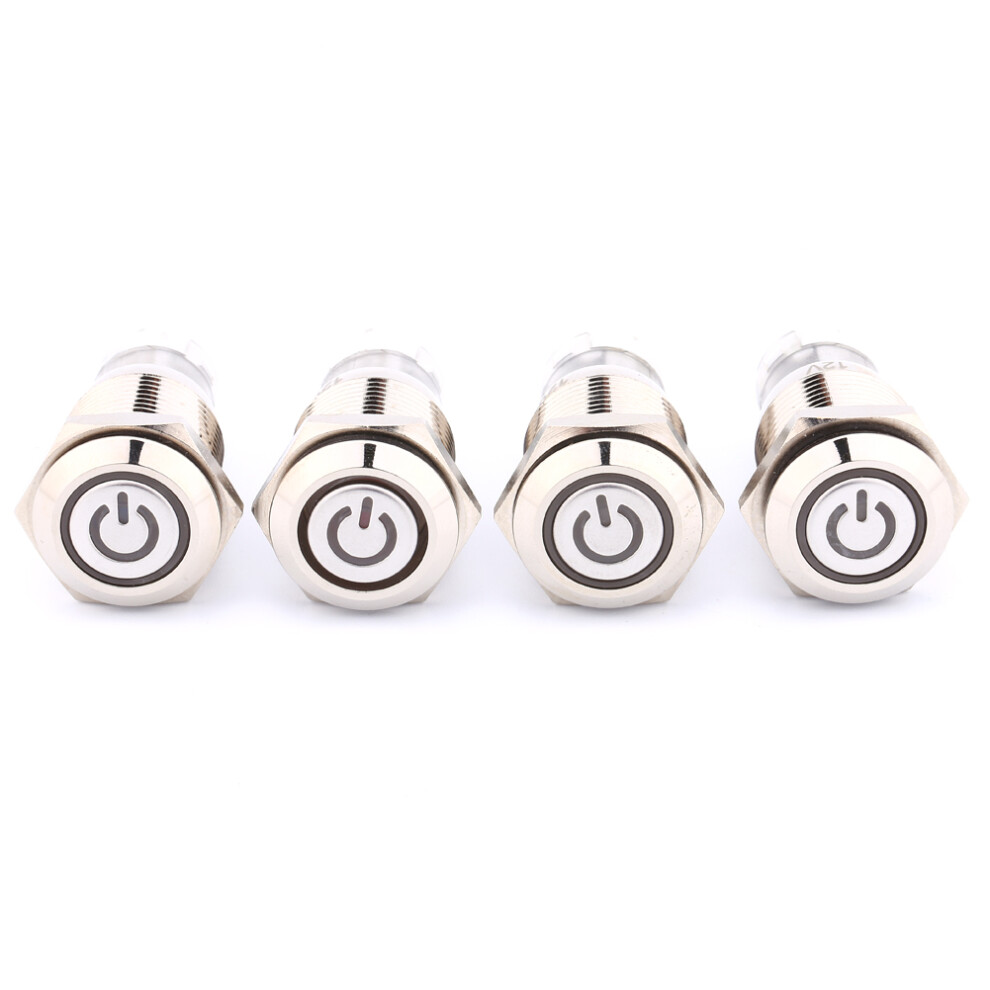 16Mm 12V Led Metal Toggle Switch Latching Push Button 3A/250Vac 7651393003975