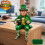 Miniature Patricks Day Ornament Leprechaun Sitting Statue-1 2