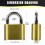 Gold Combination Padlocks 10000 Codes Waterproof Anti Pick 3