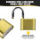 Gold Combination Padlocks 10000 Codes Waterproof Anti Pick 4