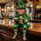 Miniature Patricks Day Ornament Leprechaun Sitting Statue-1 6