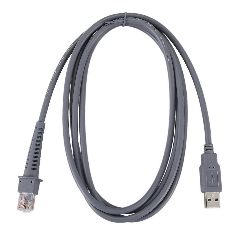 1 X Usb A Male To Rj45 Cable 7Ft 2M For Symbol Barcode Scanner Ls4278 Ls2208 2208Ap Gray 6935161850222