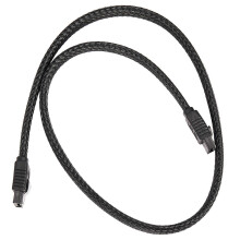 50CM SATA 3.0 III SATA3 7-Pin-Datenkabel 6Gb/s SSD-Kabel HDD-Festplatten-Datenkabel mit Nylonhülle Premium-Version (Schwarz)