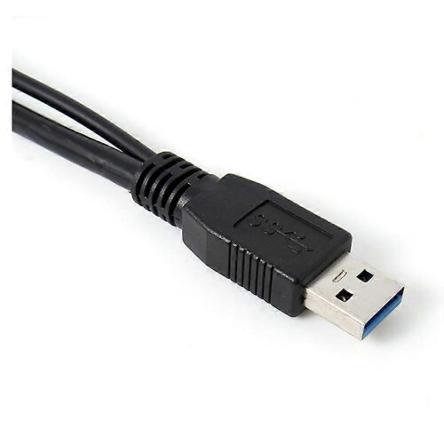 Ein Double A Micro USB B 3.0 Y-Kabel Move Festplattenkabel Schwarz 2