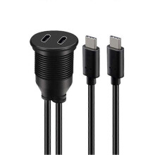 USB Typ C Verlängerungskabel 1M männlich auf weiblich Doppelanschluss Wasserdichtes Automontagekabel für Auto-Truc