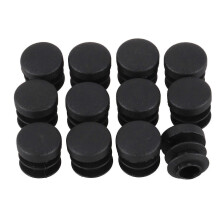 Stuhltischbeine Stecker 14 mm Durchmesser Runde Kunststoffabdeckung Gewinde eingesetzt Rohr 12 PCS