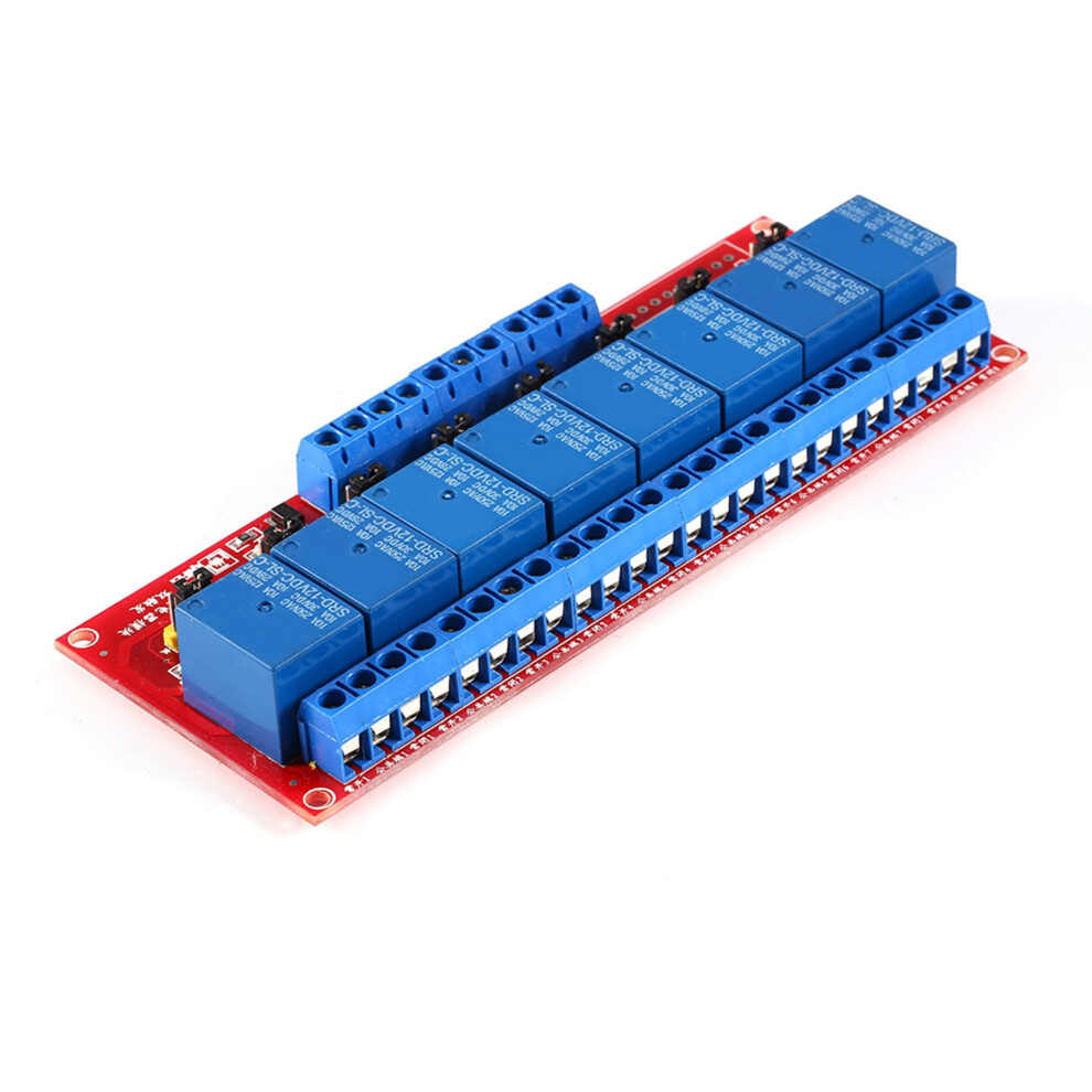 Dc 12V 8-Channel High Low Level Trigger Relay Module, 133X55x19mm 8481393006060