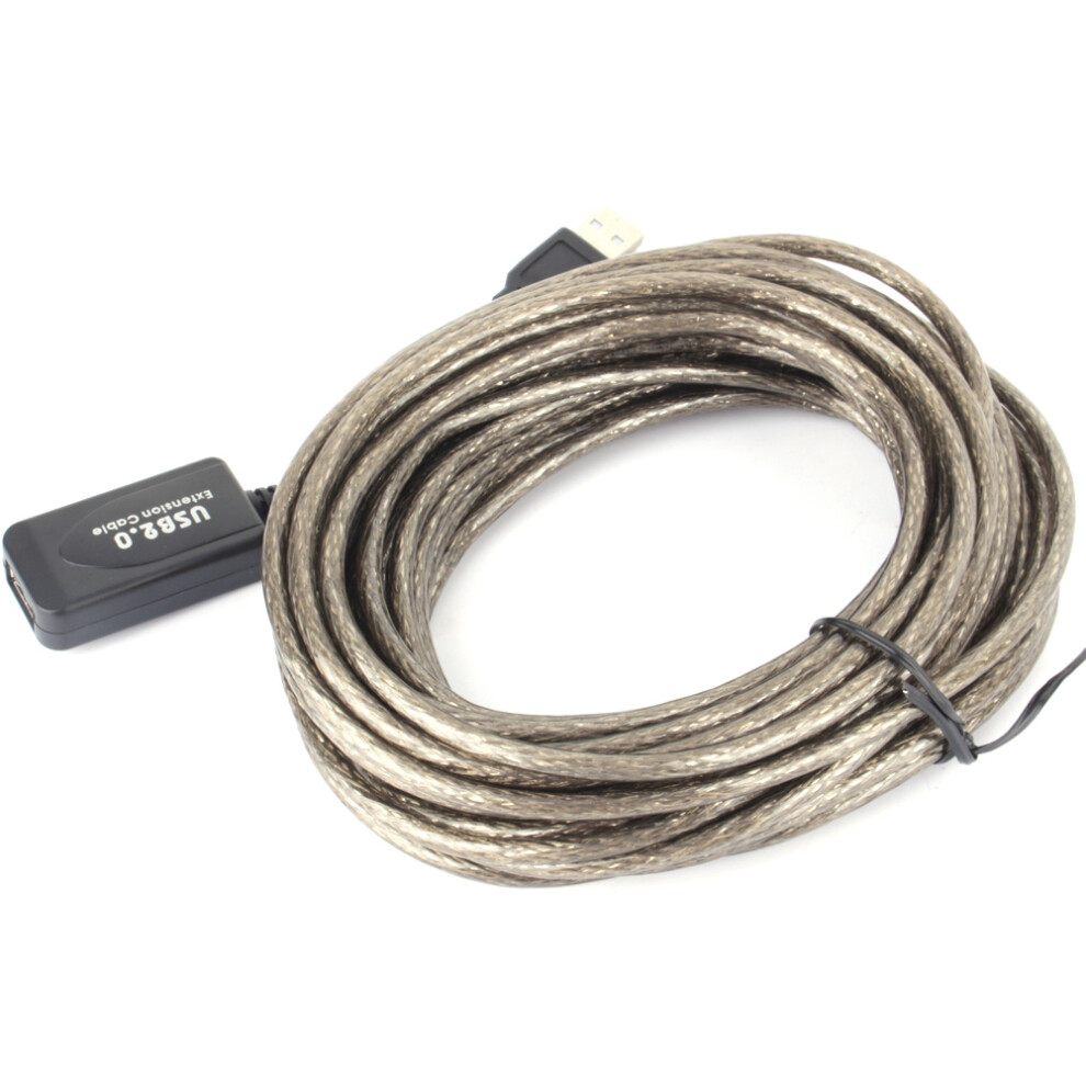10M Active Usb 2.0 Extension Cable Black 7340572370051