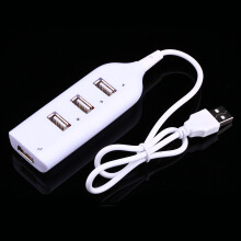 Wired Micro USB 2.0 4-Port Splitter Hub Portable High-Speed Data Black Colour