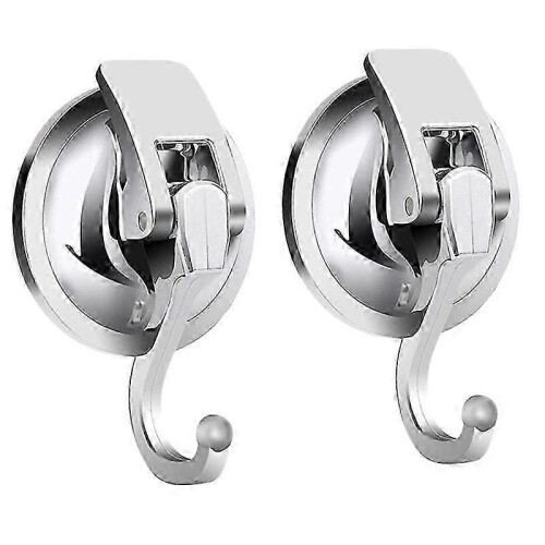 Heavy Duty Vacuum Suction Cup Hooks (2 Pack) For Kitchen Bathroom Restroom Organization