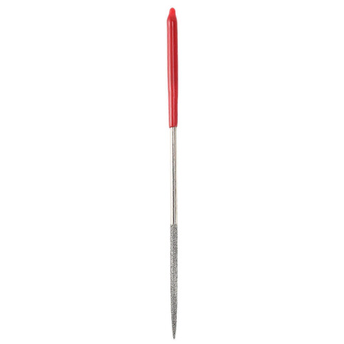 Lapidary Round Rat Tail Diamantfeile 3mm x 140mm Silberton Rot