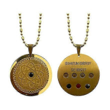 Quantum Science Scalar Energy Health Necklace Ronde Roestvrij Staal Germanium steen Hanger voor Mannen Vrouw Vader Moeder