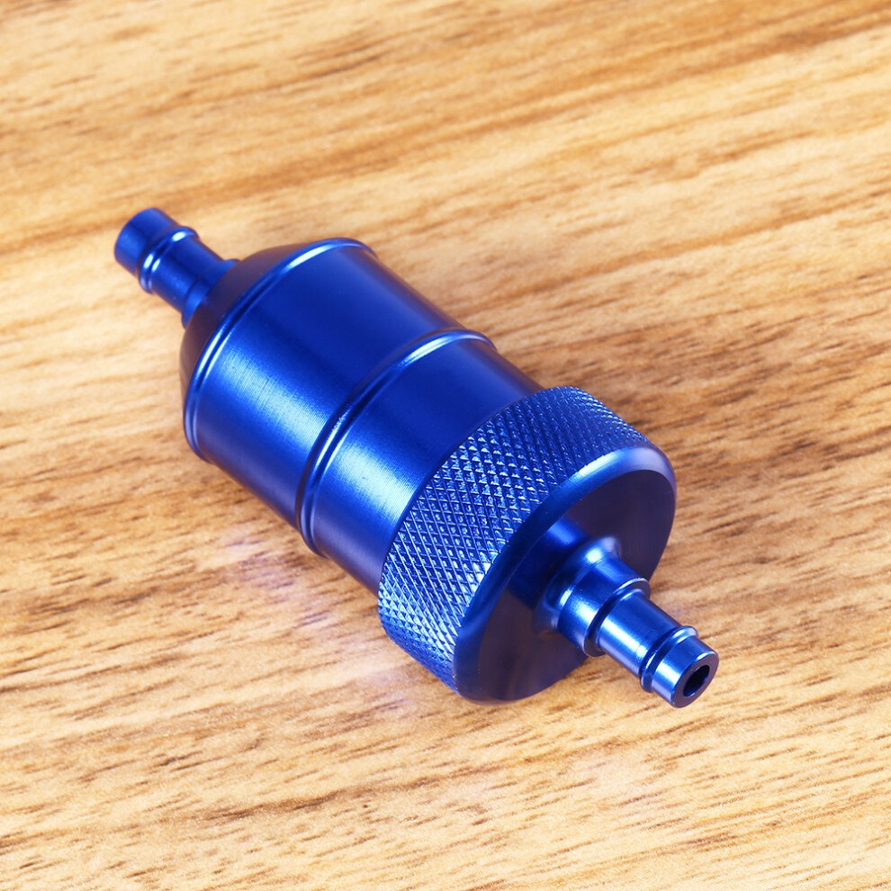 Cnc 6061-T6 Aluminum Fuel Filter For 1/4" Line 76Mm Blue 5021393007310