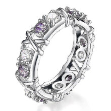 Moissanite Magnetology Lymphvity Ring, Magnetic Zircon Shaping Cross Full Moissanite Diamond Ring