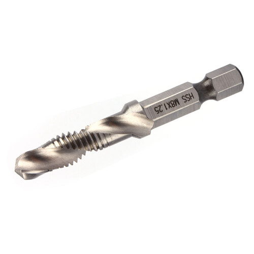 HSS M8 1/4” Hex Shank Taper Drill Bits for Drilling & Tapping in Power Tools