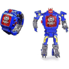 Relógio infantil Creative Robot Transformer, relógios digitais Big Face Boys para crianças dos 2 aos 14 anos, azuis