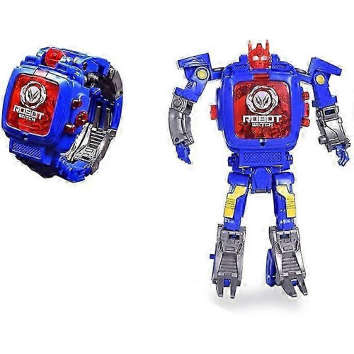 Creative Robot Transformer børneur, Big Face Drenge digitale armbåndsure til 2-14 år, blå