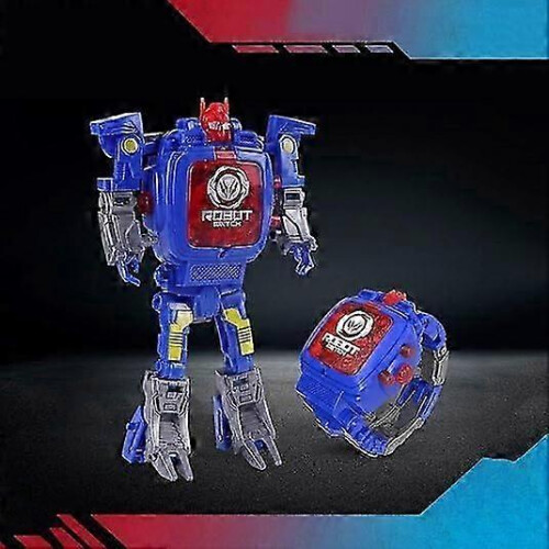 Creative Robot Transformer børneur, Big Face Drenge digitale armbåndsure til 2-14 år, blå 1