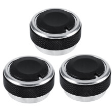 3Pcs Black Engine Start Knob Covers