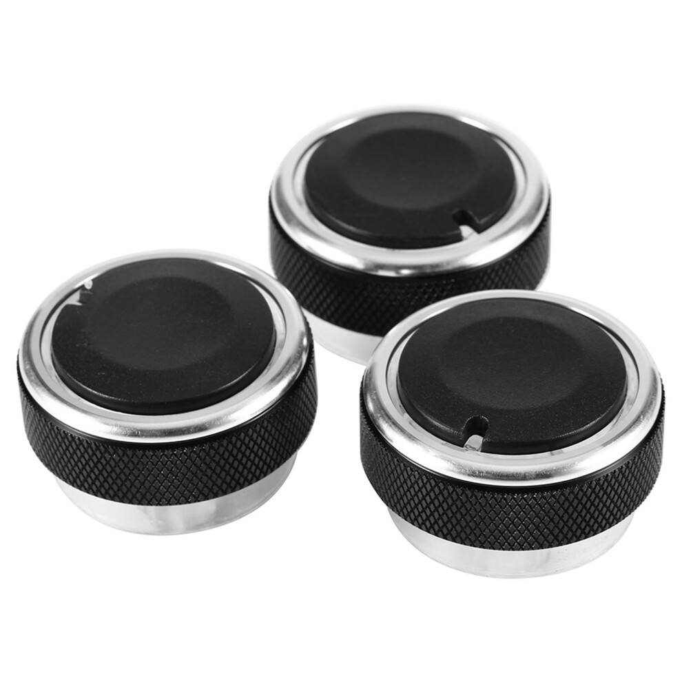 3 Car Knobs AC Start Switch Black