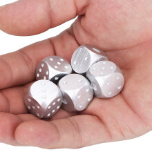 5pcs Deluxe Aluminium Alloy Table Game Dice Set For Poker\'