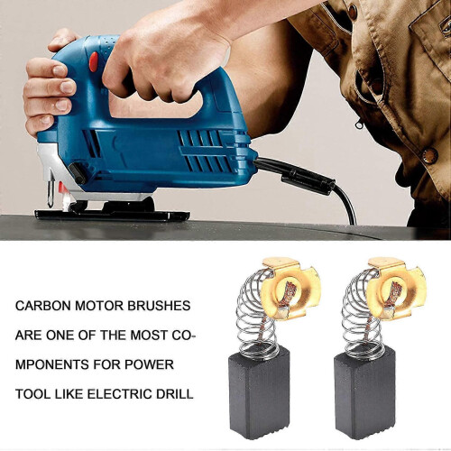 2 Pcs Electric Drill Motor Carbon Brushes 15 x 9 x 6mm 2
