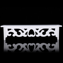 White Hollow Floating Shelf Wall Display Shelf for Living Room 80cm