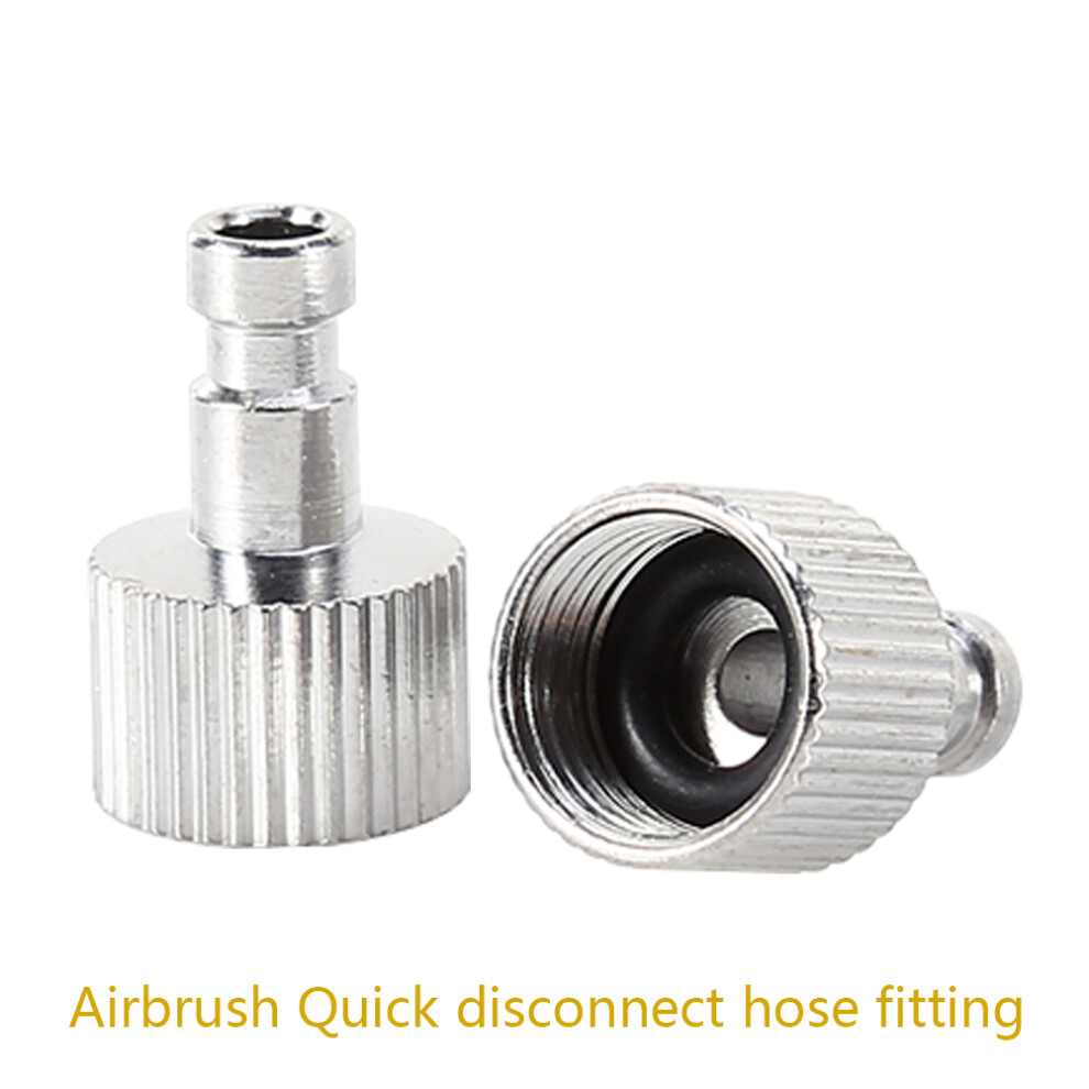 1/8In Airbrush Quick Connect Fittings Highq Disconnect Coupler Air Hose Adapter 4921393009684