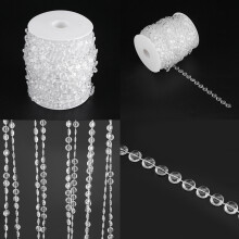 30M Diamond Acrylic Bead Curtain Garland for Wedding & Party DIY Decor