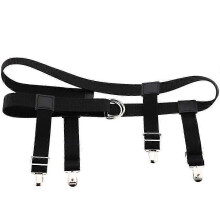 Damen Elastischer Nylon-Taillengürtel mit Strumpfhalter, Bügelklammer, Strümpfe, Hosen, Jeanshalter, Riemen, verstellbare Klemme