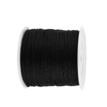 Black Nylon Macrame Cord 0.8mm 100m
