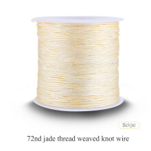 Nylon Shamballa Thread Beige 100M x 0.8mm for Knotting & Macrame Craft Supplies