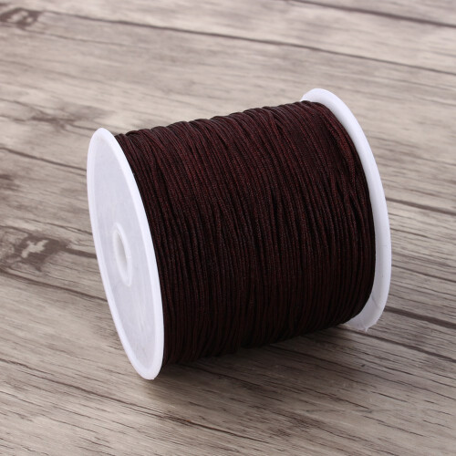 100M Nylon Knot Cord 0.8mm Coffee Macrame String for Jewelry Making 2