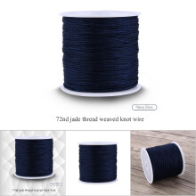 Nylon Macrame Cord 100M x 0.8mm Dark Blue Rattail String for Jewellery & Crafts
