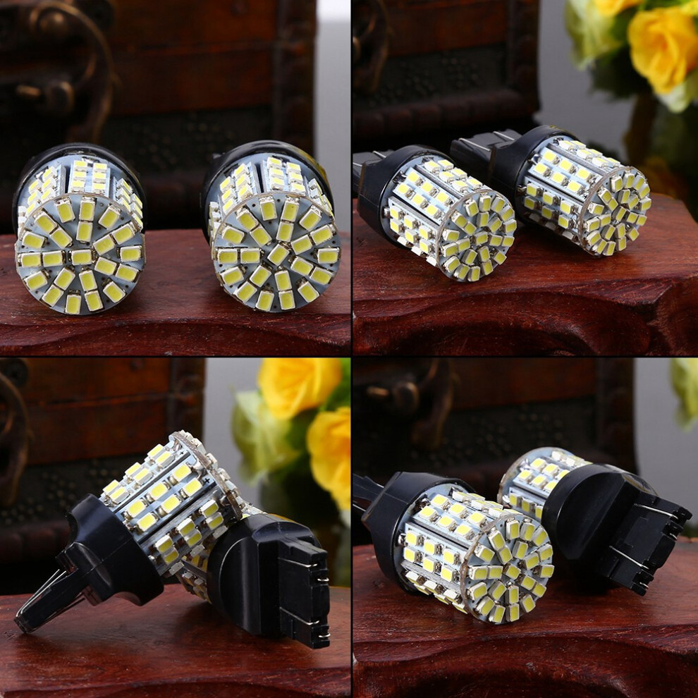 2Pcs 7443 64-Smd 6000K Led Brake Reverse Tail Bulbs White/Light 8411393012273