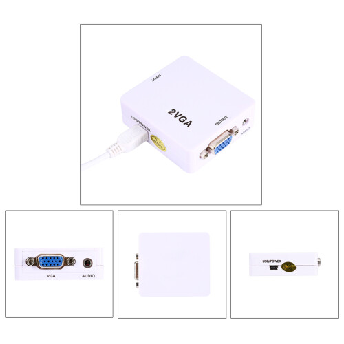 HDMI 2 VGA Mini Converter USB 2