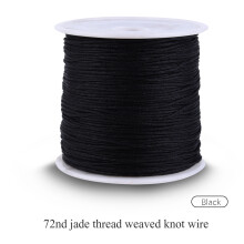 100m x 0.8mm Black Nylon Knot Cord