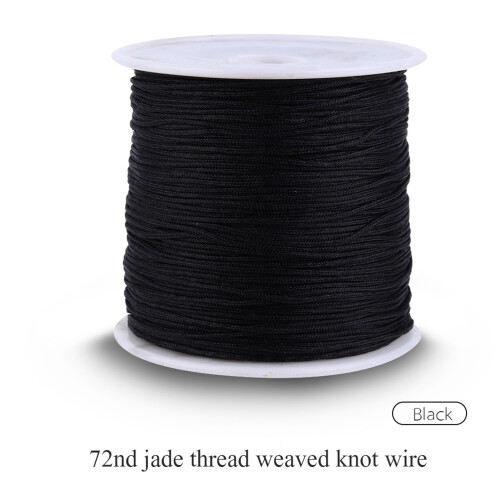100m x 0.8mm Black Nylon Knot Cord