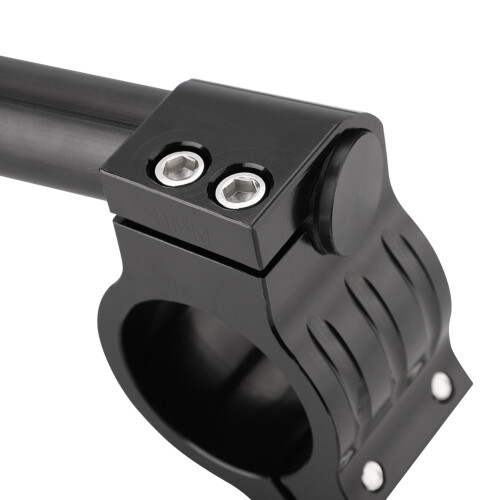 Universal 41mm Motorcycle CNC Handlebar Clip-On Adjustable Black 2