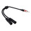 Car Audio Aerial Splitter 1M2F 30cm Black 1