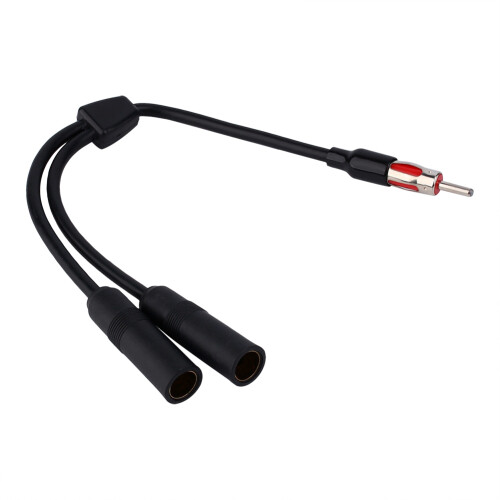 Car Audio Aerial Splitter 1M2F 30cm Black
