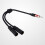 Car Antenna Y-Splitter Cable 30cm Black 1